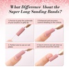 image:imageMelodySusie 50 Pcs Nail Drill Bits Super Long Sanding Bands with 665mm Crystal Mandrel Bit 120 Medium Grit Nail File for Acrylic Nails Gel Manicures and Pedicure BlackPink