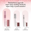 image:imageMelodySusie 50 Pcs Nail Drill Bits Super Long Sanding Bands with 665mm Crystal Mandrel Bit 120 Medium Grit Nail File for Acrylic Nails Gel Manicures and Pedicure BlackPink