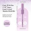 image:imageMelodySusie 50 Pcs Nail Drill Bits Super Long Sanding Bands with 665mm Crystal Mandrel Bit 120 Medium Grit Nail File for Acrylic Nails Gel Manicures and Pedicure BlackPurple