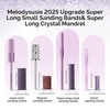 image:imageMelodySusie 50 Pcs Nail Drill Bits Super Long Small Sanding Bands with 31mm Crystal Mandrel Bit 240 Extreme Fine Grit Nail File for Acrylic Nails Gel Manicures and Pedicure BlackPurple