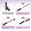 image:imageMelodySusie 50 Pcs Nail Drill Bits Super Long Small Sanding Bands with 31mm Crystal Mandrel Bit 240 Extreme Fine Grit Nail File for Acrylic Nails Gel Manicures and Pedicure BlackPurple