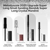 image:imageMelodySusie 50 Pcs Nail Drill Bits Super Long Small Sanding Bands with 31mm Crystal Mandrel Bit 240 Extreme Fine Grit Nail File for Acrylic Nails Gel Manicures and Pedicure BlackBlack