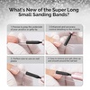 image:imageMelodySusie 50 Pcs Nail Drill Bits Super Long Small Sanding Bands with 31mm Crystal Mandrel Bit 240 Extreme Fine Grit Nail File for Acrylic Nails Gel Manicures and Pedicure BlackBlack