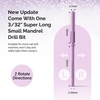 image:imageMelodySusie 50 Pcs Nail Drill Bits Super Long Small Sanding Bands with 31mm Crystal Mandrel Bit 240 Extreme Fine Grit Nail File for Acrylic Nails Gel Manicures and Pedicure BlackPurple