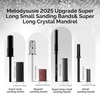 image:imageMelodySusie 50 Pcs Nail Drill Bits Super Long Small Sanding Bands with 31mm Crystal Mandrel Bit 240 Extreme Fine Grit Nail File for Acrylic Nails Gel Manicures and Pedicure BlackBlack