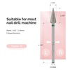 image:imageMelodySusie 50MM Bud Shape Pedicure Bit 332 Carbide Tungsten Bits Suitable for Remove Forefoot Calluses Cuticle Dead Skin Nail Prepare Beginners Bits Silver Series BitS CoarseSilver