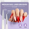 image:imageMelodySusie 5Pcs Nail Art Liner Brushes Professional Gel Polish Painting Art Design Pen Set for Thin Long Lines Tiny Details Fine Drawing Delicate Coloring Sizes 5791120mm