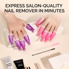 image:imageMelodySusie 6PCS Gel Polish Remover Tools Kit  10 Clips 100 LintFree Wipes Files 100180 Buffer Block 4004000 Brush Cuticle Pusher Purple20pcs