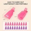 image:imageMelodySusie 6PCS Gel Polish Remover Tools Kit  10 Clips 100 LintFree Wipes Files 100180 Buffer Block 4004000 Brush Cuticle Pusher Purple20pcs
