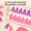 image:imageMelodySusie 6PCS Gel Polish Remover Tools Kit  10 Clips 100 LintFree Wipes Files 100180 Buffer Block 4004000 Brush Cuticle Pusher Purple20pcs