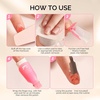 image:imageMelodySusie 6PCS Gel Polish Remover Tools Kit  10 Clips 100 LintFree Wipes Files 100180 Buffer Block 4004000 Brush Cuticle Pusher Purple20pcs