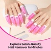 image:imageMelodySusie 6PCS Gel Polish Remover Tools Kit  10 Clips 100 LintFree Wipes Files 100180 Buffer Block 4004000 Brush Cuticle Pusher Purple21pcs