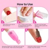 image:imageMelodySusie 6PCS Gel Polish Remover Tools Kit  10 Clips 100 LintFree Wipes Files 100180 Buffer Block 4004000 Brush Cuticle Pusher Purple21pcs