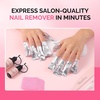 image:imageMelodySusie 6PCS Gel Polish Remover Tools Kit  10 Clips 100 LintFree Wipes Files 100180 Buffer Block 4004000 Brush Cuticle Pusher Purple400pcs