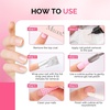 image:imageMelodySusie 6PCS Gel Polish Remover Tools Kit  10 Clips 100 LintFree Wipes Files 100180 Buffer Block 4004000 Brush Cuticle Pusher Purple400pcs