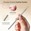 image:imageMelodySusie 6PCS Gel Polish Remover Tools Kit  10 Clips 100 LintFree Wipes Files 100180 Buffer Block 4004000 Brush Cuticle Pusher Purple6PCSKIT