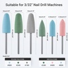 image:imageMelodySusie 6Pcs Polish Pedicure Nail Drill Bits with 16 Holes Bits Holder Set Silicone Rubber Drill Bit for Pedicure Manicure Gel Grinding and Polishing PinkPolish Bits with Pink Holder