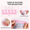 image:imageMelodySusie 6Pcs Toe Separators for Women Pedicure Flexible Soft Silicone Toe Spacers Kit for Separating Fingers amp Toes Nail Polish and Grooming Suitable for Home DIY Salon tools Gifts for Women