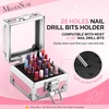 image:imageMelodySusie 7pcs Tungsten Carbide Diamond Nail Drill Bits with Nail Drill Bits Holder 25 Holes Case