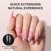 image:imageMelodySusie 9 in 1 No TPO Gel Nail Glue for False Nail Tips 2Pcs15ml Long Lasting UV Light Requiredas Base Coat Apex Building Blooming amp Rhinestone Gel Stong Adhesion Manicure Kit Salon HomeMedium Almond
