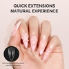 image:imageMelodySusie 9 in 1 No TPO Gel Nail Glue for False Nail Tips 2Pcs15ml Long Lasting UV Light Requiredas Base Coat Apex Building Blooming amp Rhinestone Gel Stong Adhesion Manicure Kit Salon HomeMedium Almond Stiletto