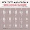 image:imageMelodySusie 9 in 1 No TPO Gel Nail Glue for False Nail Tips 2Pcs15ml Long Lasting UV Light Requiredas Base Coat Apex Building Blooming amp Rhinestone Gel Stong Adhesion Manicure Kit Salon HomeMedium Almond Stiletto