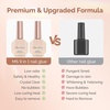 image:imageMelodySusie 9 in 1 No TPO Gel Nail Glue for False Nail Tips 2Pcs15ml Long Lasting UV Light Requiredas Base Coat Apex Building Blooming amp Rhinestone Gel Stong Adhesion Manicure Kit Salon Home9 in 1 false nail glue