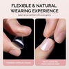 image:imageMelodySusie 9 in 1 No TPO Gel Nail Glue for False Nail Tips 2Pcs15ml Long Lasting UV Light Requiredas Base Coat Apex Building Blooming amp Rhinestone Gel Stong Adhesion Manicure Kit Salon HomeExtra Short Almond