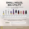 image:imageMelodySusie Acrylic Nail Tool Storage Box Portable Dustproof Stand Displayer Holder Organizer Container Manicure Efile Accessories Nail Drill Kit Case Travel Salon Home PurpleOnly BoxWhite