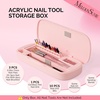image:imageMelodySusie Acrylic Nail Tool Storage Box Portable Dustproof Stand Displayer Holder Organizer Container Manicure Efile Accessories Nail Drill Kit Case Travel Salon Home PurpleOnly BoxPink