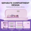 image:imageMelodySusie Acrylic Nail Tool Storage Box Portable Dustproof Stand Displayer Holder Organizer Container Manicure Efile Accessories Nail Drill Kit Case Travel Salon Home PurpleOnly BoxPurple