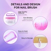 image:imageMelodySusie All in One Nail Brush Set 6 Pack Nail Brushes for Cleaning Fingernails Nail Dust Brush and Cleaner Scrubbing Set Manicure Pedicure Tools for Men and WomenPurple  Pink and White
