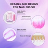 image:imageMelodySusie All in One Nail Brush Set 6 Pack Nail Brushes for Cleaning Fingernails Nail Dust Brush and Cleaner Scrubbing Set Manicure Pedicure Tools for Men and WomenPurple  Pink and White