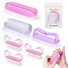 image:imageMelodySusie All in One Nail Brush Set 6 Pack Nail Brushes for Cleaning Fingernails Nail Dust Brush and Cleaner Scrubbing Set Manicure Pedicure Tools for Men and WomenPurple  Pink and White