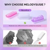 image:imageMelodySusie All in One Nail Brush Set 6 Pack Nail Brushes for Cleaning Fingernails Nail Dust Brush and Cleaner Scrubbing Set Manicure Pedicure Tools for Men and WomenPurple  Pink and White