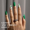 image:imageMelodySusie Black Gel Nail Polish 05fl oz Nails Soak Off UV LED Black Shimmer Gel Polish Gift for Women Nail Art Manicure Salon DIY Nail Design Decoration at Home1760Bright Parrot Green347