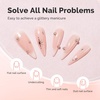 image:imageMelodySusie Builder Gel Nail Set for Nails Thickening6 Colors 15ML Nude Pink Base Colors Clear Rubber Base Gel PolishSoak Off UV ExtensionRhinestone Nail Glue in a Bottle Gift for Women19