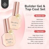image:imageMelodySusie Builder Gel Nail Set for Nails Thickening6 Colors 15ML Nude Pink Base Colors Clear Rubber Base Gel PolishSoak Off UV ExtensionRhinestone Nail Glue in a Bottle Gift for WomenAClear Builder GelTopcoat