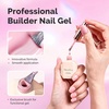 image:imageMelodySusie Builder Gel Nail Set for Nails Thickening6 Colors 15ML Nude Pink Base Colors Clear Rubber Base Gel PolishSoak Off UV ExtensionRhinestone Nail Glue in a Bottle Gift for WomenMilky Pink015