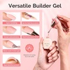 image:imageMelodySusie Builder Gel Nail Set for Nails Thickening6 Colors 15ML Nude Pink Base Colors Clear Rubber Base Gel PolishSoak Off UV ExtensionRhinestone Nail Glue in a Bottle Gift for WomenMilky Pink 0122