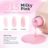 image:imageMelodySusie Builder Gel Nail Set for Nails Thickening6 Colors 15ML Nude Pink Base Colors Clear Rubber Base Gel PolishSoak Off UV ExtensionRhinestone Nail Glue in a Bottle Gift for WomenMilky Pink015