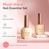 image:imageMelodySusie Builder Gel Nail Set for Nails Thickening6 Colors 15ML Nude Pink Base Colors Clear Rubber Base Gel PolishSoak Off UV ExtensionRhinestone Nail Glue in a Bottle Gift for WomenMilky Pink 0122