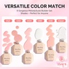 image:imageMelodySusie Builder Gel Nail Set for Nails Thickening6 Colors 15ML Nude Pink Base Colors Clear Rubber Base Gel PolishSoak Off UV ExtensionRhinestone Nail Glue in a Bottle Gift for WomenElegant Nude Builder Gel Set