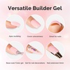 image:imageMelodySusie Builder Gel Nail Set for Nails Thickening6 Colors 15ML Nude Pink Base Colors Clear Rubber Base Gel PolishSoak Off UV ExtensionRhinestone Nail Glue in a Bottle Gift for WomenNude Pink104