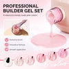 image:imageMelodySusie Builder Gel Nail Set for Nails Thickening6 Colors 15ML Nude Pink Base Colors Clear Rubber Base Gel PolishSoak Off UV ExtensionRhinestone Nail Glue in a Bottle Gift for WomenBlush Pink Builder Gel Set