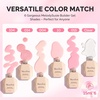 image:imageMelodySusie Builder Gel Nail Set for Nails Thickening6 Colors 15ML Nude Pink Base Colors Clear Rubber Base Gel PolishSoak Off UV ExtensionRhinestone Nail Glue in a Bottle Gift for WomenBlush Pink Builder Gel Set