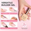 image:imageMelodySusie Builder Gel Nail Set for Nails Thickening6 Colors 15ML Nude Pink Base Colors Clear Rubber Base Gel PolishSoak Off UV ExtensionRhinestone Nail Glue in a Bottle Gift for WomenBlush Pink Builder Gel Set