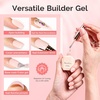 image:imageMelodySusie Builder Gel Nail Set for Nails Thickening6 Colors 15ML Nude Pink Base Colors Clear Rubber Base Gel PolishSoak Off UV ExtensionRhinestone Nail Glue in a Bottle Gift for WomenNude 0182