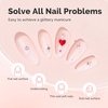 image:imageMelodySusie Builder Gel Nail Set for Nails Thickening6 Colors 15ML Nude Pink Base Colors Clear Rubber Base Gel PolishSoak Off UV ExtensionRhinestone Nail Glue in a Bottle Gift for WomenMilky Pink004
