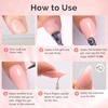 image:imageMelodySusie Builder Gel Nail Set for Nails Thickening6 Colors 15ML Nude Pink Base Colors Clear Rubber Base Gel PolishSoak Off UV ExtensionRhinestone Nail Glue in a Bottle Gift for WomenMilky Pink 0122